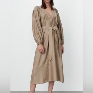 Zara Tan Midi Dress